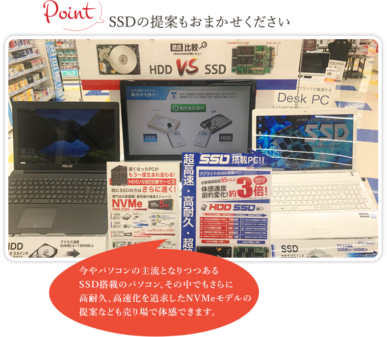 SSDの提案もおまかせください