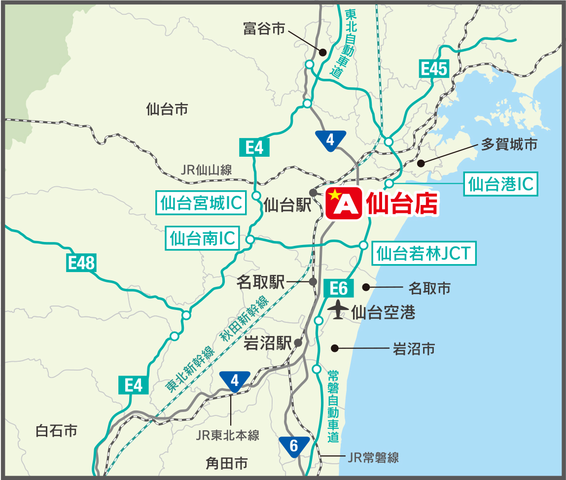 アプライド仙台店 周辺マップ